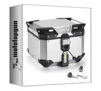 MOTOTOPGUN givi bauletto obkev42aa monokey trekker outback evo smart alluminio anodizzato 42 lt + attacco compatibile con suzuki dl 1000 v-strom 2014 2015 2016