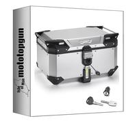 MOTOTOPGUN givi bauletto obkev58aa monokey trekker outback evo smart alluminio anodizzato 58 lt + attacco compatibile con suzuki dl 1000 v-strom 2014 2015 2016