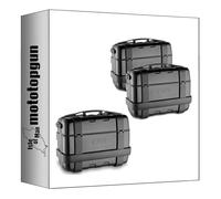 MOTOTOPGUN givi bauletto trk33b + valigie laterali trk33bpack2 trekker nero 99 lt + attacco compatibile con honda nc 750 x 2016 2017 2018 2019 2020 trk33b + trk33bpack2 + pl1146 + 1146fz + m5