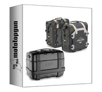 MOTOTOPGUN givi bauletto trk46b + borse laterali grt709b trekker canyon nero 116 lt + atacco compatibile con honda nc 750 x/dct 2014 2015 trk46b + grt709b + te1111 + 1111fz + m5