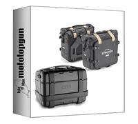 MOTOTOPGUN givi bauletto trk46b + borse laterali grt720b trekker canyon nero 96 lt + atacco compatibile con honda nc 750 x/dct 2014 2015 trk46b + grt720b + te1111 + 1111fz + m5