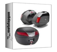 MOTOTOPGUN givi bauletto v40n + valigie laterali v35n nero 110 lt + attacco compatibile con honda cbf 1000 / abs 2006 2007 2008 2009 v40n + v35n + plx174 + 260fz + m5