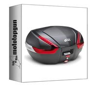 MOTOTOPGUN givi bauletto v47nn monokey carbon look 47 lt + atacco compatibile con kawasaki ninja 1000 sx 2020 2021 2022 2023 2024 v47nn + 4130fz + m5