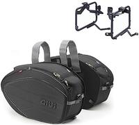 MOTOTOPGUN givi easy-t ea100c+tr2139 borse laterali + attacchi 40 litri compatibile con yamaha tracer 900 / gt 2018 2019 2020