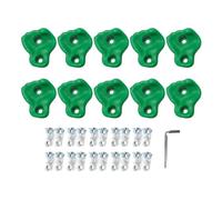 MOTOULAX 10 Pezzi di Arrampicata Roccia Sostiene PE Ergonomico Confortevole Sensazione della Mano che Trepano le Manopole della Parete di Roccia per Esterno (Verde)