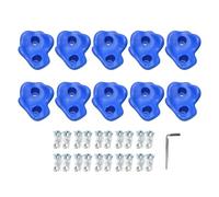 MOTOULAX 10 Pezzi di Arrampicata Roccia Sostiene PE Ergonomico Confortevole Sensazione della Mano che Trepano le Manopole della Parete di Roccia per Esterno (Blu)