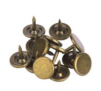 MOTOULAX 100 chiodi a testa piatta, color bronzo ciano, in ferro, decorativi, per divano, accessori per mobili (diametro 9 mm x lunghezza totale 8 mm)