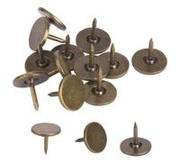 MOTOULAX 100 chiodi a testa piatta, color bronzo ciano, in ferro, decorativi, per divano, accessori per mobili (diametro 11 mm x lunghezza totale 11 mm)