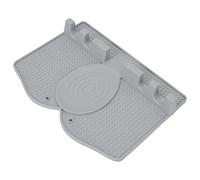 MOTOULAX Riposo di utensili in silicone, resistente al calore, antiscivolo, con cuscinetto a goccia, per cucina, pinze per cucchiaio (grigio chiaro)