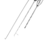 MOTOULAX Set di aghi per esche da pesca in lega di alluminio, per trapani da pesca, strumento per la realizzazione di rig