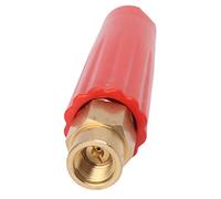 MOTOULAX Ugello per tubo flessibile in ottone regolabile, ugello rotante da giardino ad alta pressione (giunto a vite da 1/4 di pollice)