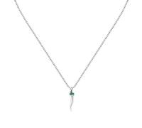 Morellato Collana Uomo in Acciaio e Cristalli con Pendente Cornetto, Collezione MOTOWN, Regalo Uomo