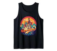 Motown Detroit City Skyline Vintage Inspired 70s Lovers Canotta