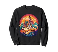 Motown Detroit City Skyline Vintage Inspired 70s Lovers Felpa