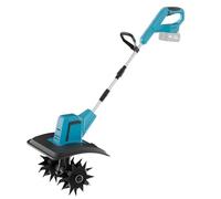 Motozappa a Batteria, 21V Motozappa Elettrica con Motore Brushless da 550 W, Larghezza 20 cm, Profondità 15cm, 4 Lame in Acciaio, Doppio Pulsante, Per Coltivazione, Diserbo (senza Batteria)