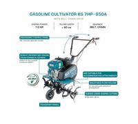 Motozappa a benzina KS 7HP-850A