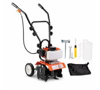 Motozappa a Scoppio 52cc Motocoltivatore 2 Tempi Zappatrice per Giardino Orto Larghezza 300 mm Profondità 150 mm Zappette Acciaio