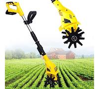 Motozappa elettrica - Coltivatore per Terreno da Giardino/Zappatrice - Larghezza di Lavoro 10 cm, profondità di Lavorazione 17 cm, 10 Lame in Acciaio, Pulsante Freno, Telaio Pieghevole,220V