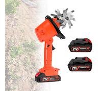 Motozappa Elettrica Da Giardino 21 V, Piccola Motozappa Da Giardino Con Batteria Al Litio, Profondità Di Lavoro 10 Cm, Motozappa Per Coltivare Il Terreno,Electrictiller-2batteries