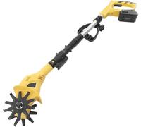 Motozappa per Orto Elettrozappa Batteria Litio,20V 2000 mAh Zappatrice Zappa a Motore Elettrica 2 Lame da 15cm Larghezza Lavoro 10cm velocità 250RPM,Motozappa Elettrica