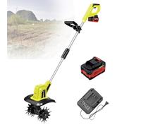 Motozappa Rotativa da Giardino, Coltivatore Elettrico per Terreno con Batteria da 20 V, Larghezza di Lavoro 25 cm, Profondità di Lavoro 22 cm, Ideale per Prati e Orti,1battery