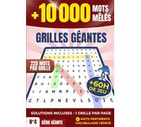 Mots Mêlés Géants - 10 000 Mots en Grandes Grilles - Livre de Jeux pour Adultes et Seniors - Cahier Anti-Stress pour Travailler la Mémoire et ... Incluses: Grands caractères, avec solutions
