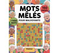 Mots Mêlés pour Malvoyants: Activité de Mémoire et de Détente pour Adultes, Personnes Âgées et Malvoyants