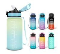 Motswedi Borraccia, 0.5L Senza BPA, Borraccia con Cannuccia, Adatto Gassato, Borraccia Motivazionale, A Prova di Perdite, Bottiglia Acqua, Borraccia Acqua per Scuola, Palestra, Campeggio - Brina&cielo