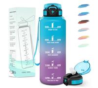 Motswedi Borraccia 1,5 litri, con Cannuccia, Borraccia Palestra, Facile da Aprire, Bottiglia acqua, a Prova di Perdite, Borracce, per Palestra, Yoga, Ufficio, Trekking, Fitness, Blu Viola