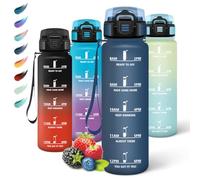 Motswedi Borraccia 1 litro, a Prova di Perdite, Borraccia con Cannuccia, Reutilizables, Bottiglia Acqua, Senza BPA, Borracce per Scuola, Palestra, Ufficio, Yoga, Sport, Blu Scuro