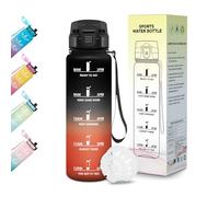 Motswedi Borraccia 500 ml, Senza BPA, Bottiglia Plastica, a prova di perdite, Borraccia Bambina, Adatta a Bevande Gassate, Bottiglia Ideale per Yoga, Scuola, Attività All'aperto - Nero Rosso