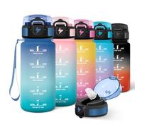 Motswedi Borraccia Bambini, 500ml con Cannuccia, Borraccia Palestra, Riutilizzabile, Bottiglia acqua, a Prova di Perdite, Borracce Bambini, Borracce, per Scuola, Yoga, Palestra, Ufficio, Blu Verde