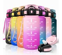 Motswedi Borraccia Bambini, 500ml con Filtro, Borraccia Motivazionale, a Prova di Perdite, Bottiglia Acqua, Riutilizzabile, Borracce Bambini per Capretti, Palestra, Yoga, Rosa Chiaro & Rosa Rosso