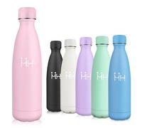 Motswedi Borraccia Termica, 0.5L 18/8 Acciaio Inox, Bottiglia Termica, Senza BPA, Borraccia Acciaio Inox, 12 Ore/Freddo 24 Ore, Borraccia per Scuola, Sport, Campeggio, Yoga, Palestra, Ciclismo, Rosa