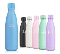 Motswedi Borraccia Termica, 0.5L 18/8 Acciaio Inox, Bottiglia Termica, Senza BPA, Borraccia Acciaio Inox, 12 Ore/Freddo 24 Ore, Borraccia per Scuola, Sport, Campeggio, Yoga, Palestra, Azzurro Cielo