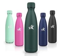 Motswedi Borraccia Termica, 0.5L Senza BPA, Borraccia Termica Bambini, 18/8 Acciaio Inox, Bottiglia Termica, a Prova di Perdita, Borraccia Bambini per Scuola, Sport, Campeggio, Yoga, Verde Militare