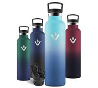 Motswedi Borraccia Termica 1 litro, Acciaio Inox Bottiglia Termica, per Acqua Fredda e Calda, Borraccia 1 litro, per Sport, Campeggio, Yoga, Palestra, Azzurro cielo & Blu scuro-A