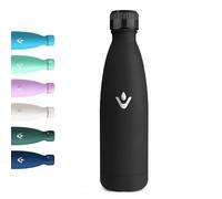 Motswedi Borraccia Termica 500 ml, Senza BPA, Borraccia con Cannuccia, 18/8 Acciaio Inox, Bottiglia Termica, Doppia Parete, Borracce Termiche, per Palestra, Scuola, Sport, Ufficio, Yoga, Nero