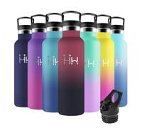 Motswedi Borraccia Termica, 500ml senza BPA, Borraccia con Cannuccia, Acciaio Inox, Borraccia Bambini, a Prova di Perdite, Borraccia Termica Bambini, per Scuola, Palestra, Sport, Rosso & Nero