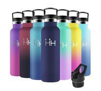 Motswedi Borraccia Termica, 500ml senza BPA, Borraccia con Cannuccia, Acciaio Inox, Borraccia Bambini, a Prova di Perdite, Borraccia Termica Bambini, Borraccia per Scuola, Palestra, Sport, Blu Scuro
