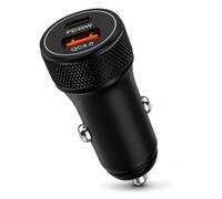 Motswedi Caricatore Auto, USB C + USB A, Accendisigari USB, PD 30W + QC 4.0, Caricatore Auto USB C Per Cellulari per iPhone 17 Pro Max, iPhone 16 15 14 13 12 11, Xiaomi, iPad, ecc