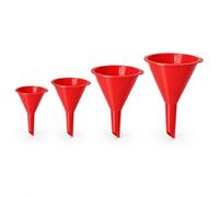 Motswedi Imbuto, Senza BPA, Imbuto Cucina, Set da 4 Pezzi, Facile da Pulire, Durevole & Infrangibile, Adatto per Liquidi, Oli, Polveri e Granuli, Perfetto per La Cucina & L'auto, Rosso