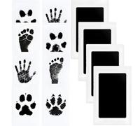 Motswedi Kit Impronte Mani e Piedi Neonato, 4 Pezzi Set, Nero