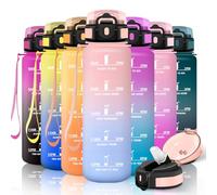 Motswedi MO-KKN-SYXZG-1000ML-JB-Pink-Sky, 500ml/1000ml/1500ml Borraccia con Cannuccia, Senza BPA Unisex-Youth, Rosa & Azzurro, 1000 ml