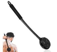 Motswedi Spazzola Schiena Doccia, con Manico Lungo, Spazzola Corpo, Resistente alla Muffa, Spugna per Schiena Doccia, Massaggio, Spugna Silicone Corpo per Pelle Sensibile, Donna Uomo Nero