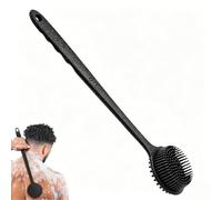 Motswedi Spazzola Schiena Doccia, con Manico Lungo, Spazzola Corpo, Resistente alla Muffa, Spugna Silicone Corpo, Massaggio, Spugna per Schiena Doccia per Pelle Sensibile, Donna Uomo Nero