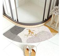 MOTT 50 Quadrant - Tappetino da bagno curvo 45 x 100 cm, tappetino da bagno semicircolare, tappeto antiscivolo, tappetino da doccia angolare lavabile, tappetino a forma di ventaglio, L