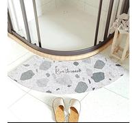 MOTT 50 Quadrant - Tappetino da bagno curvo 45 x 100 cm, tappeto antiscivolo, tappetino da doccia angolare lavabile, tappetto a forma di ventaglio