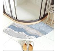 MOTT 50 Tappetino da bagno curvo con quadrante 45 x 100 cm, tappetino da bagno semicircolare, tappeto antiscivolo per pavimento, tappetino da doccia angolare lavabile, tappetino a forma di ventaglio