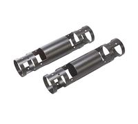 Mottez M061Q-Confezione da 2 Pezzi Set di 2 contenitori portaoggetti, Acciaio, Nero, NC